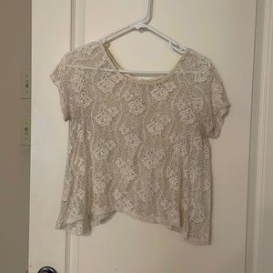 Lace Open Back Top